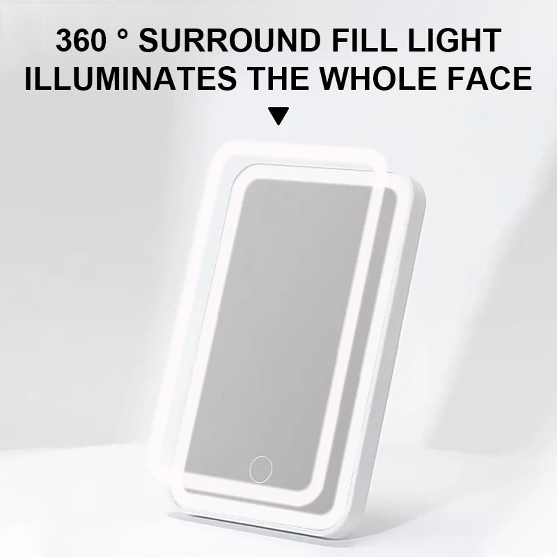 Miroir de Maquillage LED Rechargeable pour Voiture