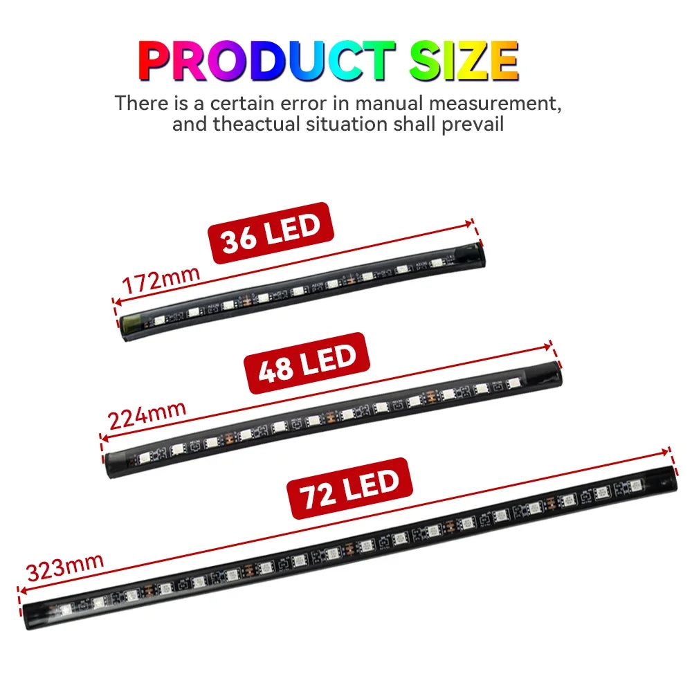 Lumière de Pied Ambiante Intérieure de Voiture – Néon LED RGB avec Télécommande