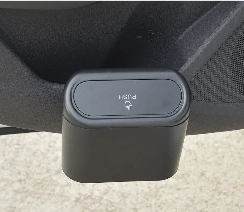Mini poubelle de voiture portable avec couvercle