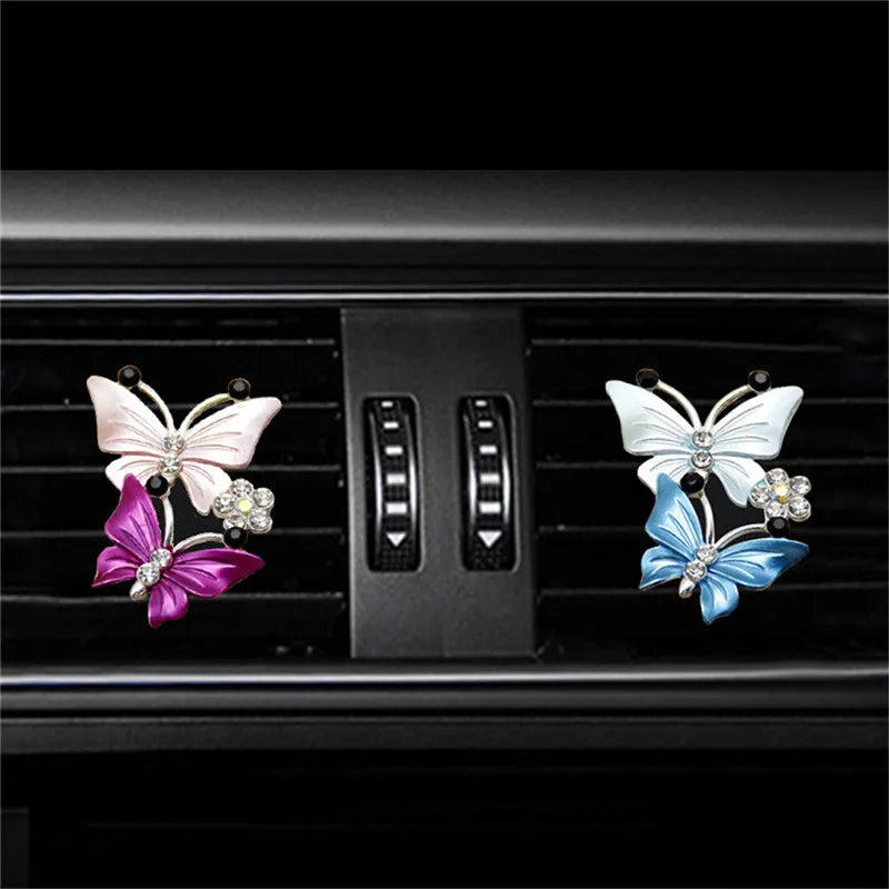 Clip Parfumé pour Sortie d’Air de Voiture – Bijou Aromathérapie Papillon