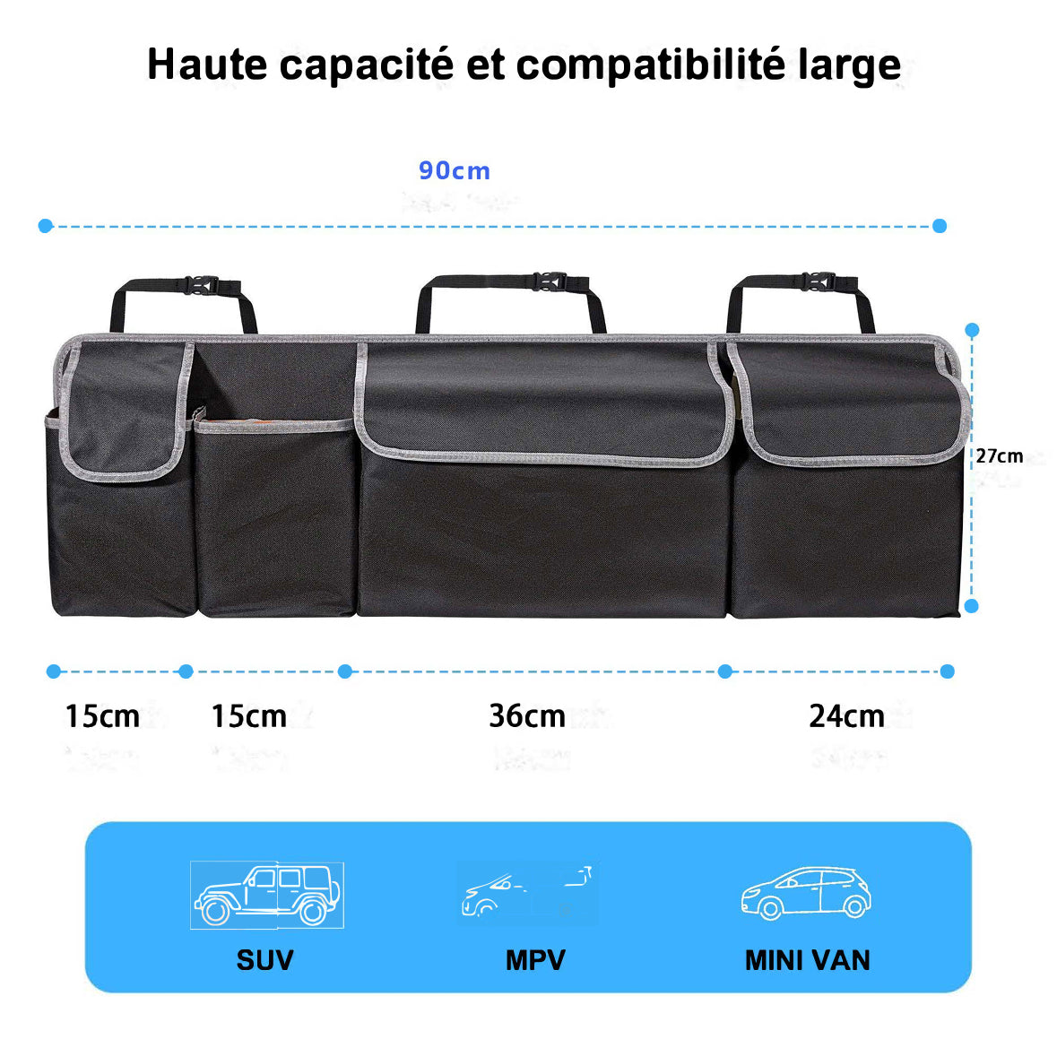 Sacs de rangement pour siège arrière