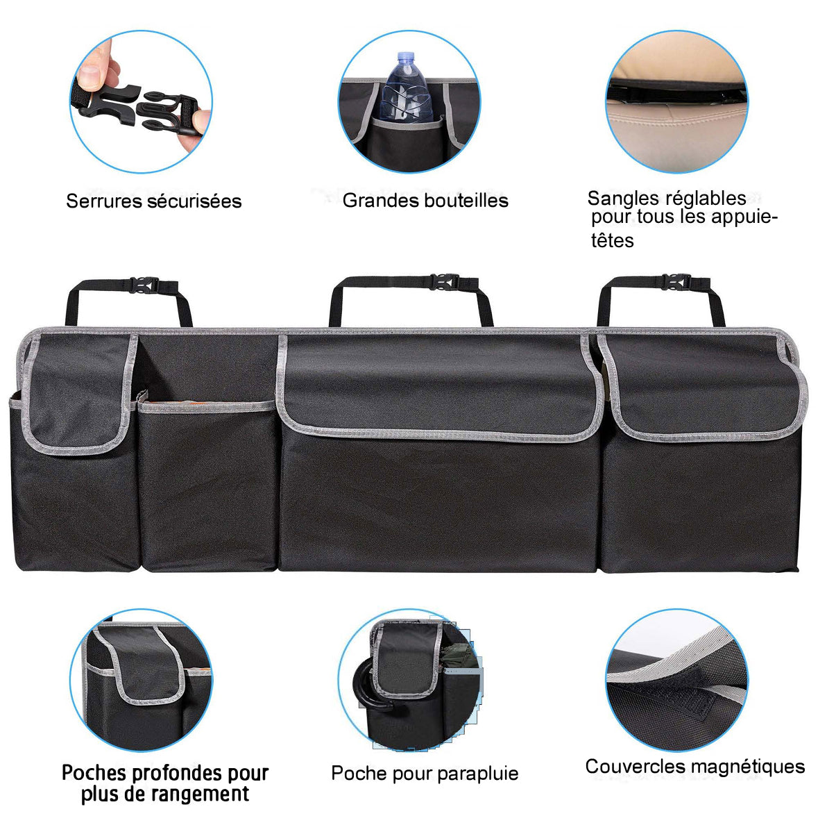 Sacs de rangement pour siège arrière