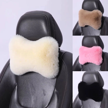 Oreiller en peluche pour siège de voiture