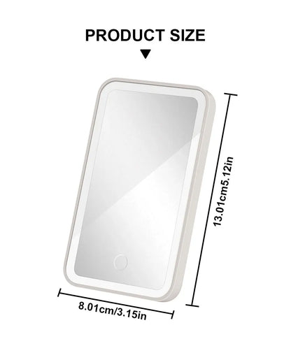 Miroir de Maquillage LED Rechargeable pour Voiture