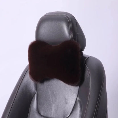 Oreiller en peluche pour siège de voiture