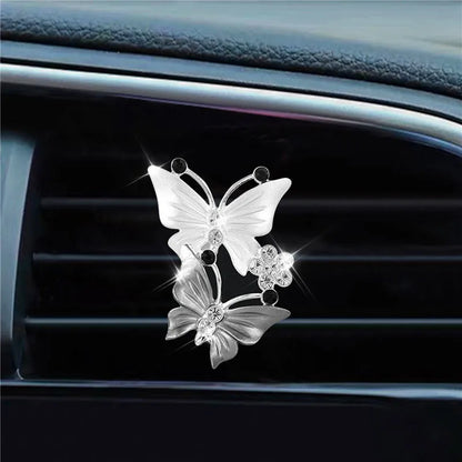 Clip Parfumé pour Sortie d’Air de Voiture – Bijou Aromathérapie Papillon