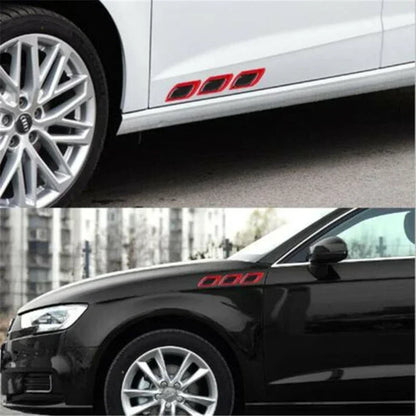 Lot de 6 Stickers 3D en fibre de carbone pour voiture