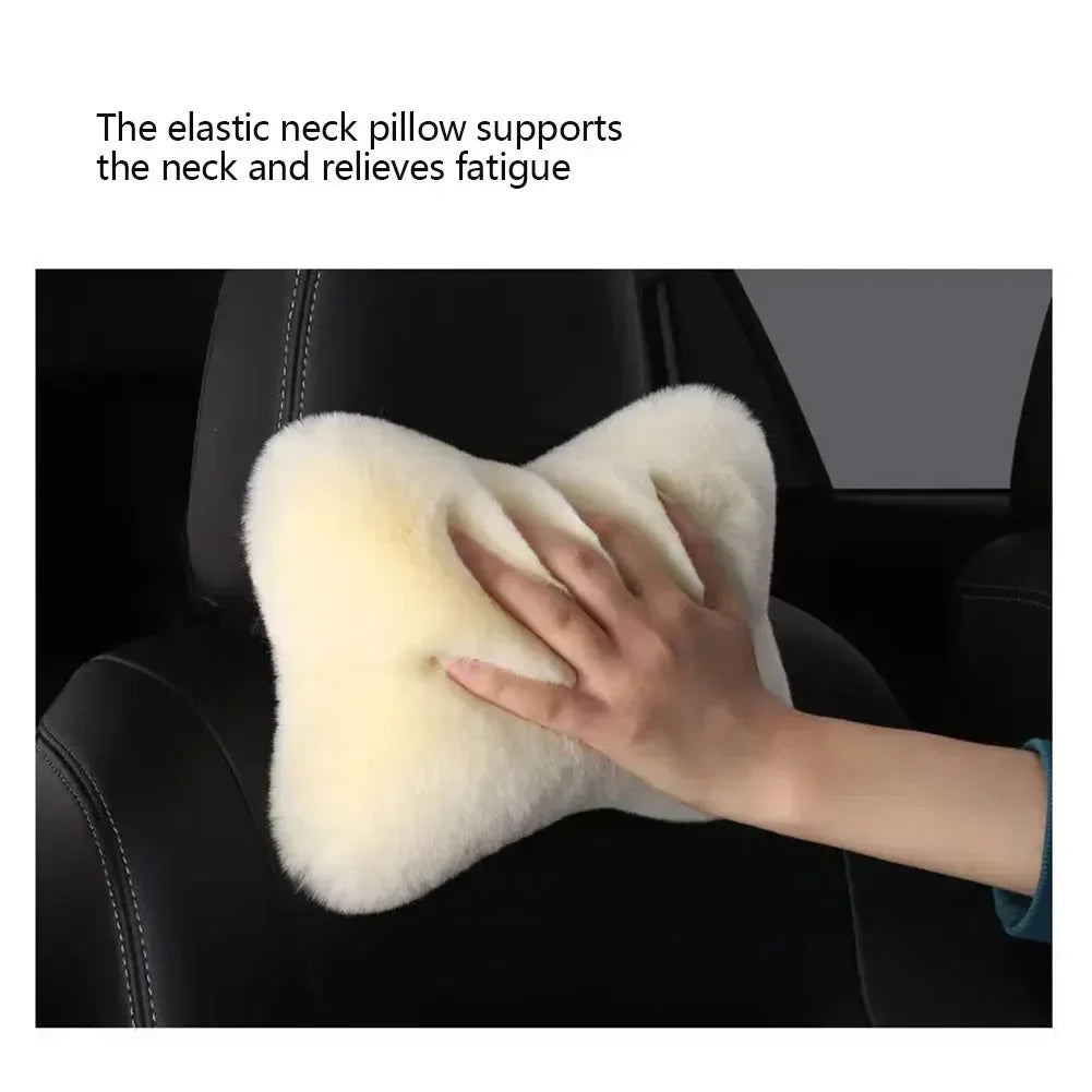 Oreiller en peluche pour siège de voiture