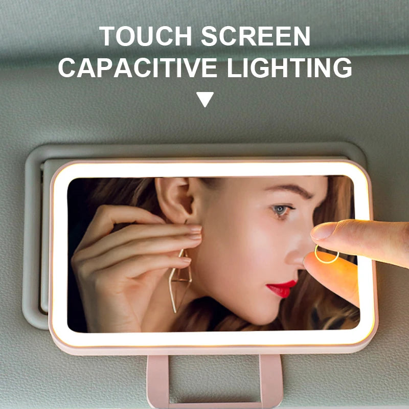 Miroir de Maquillage LED Rechargeable pour Voiture