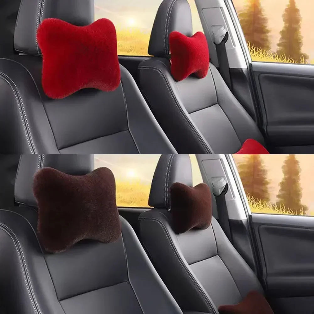 Oreiller en peluche pour siège de voiture
