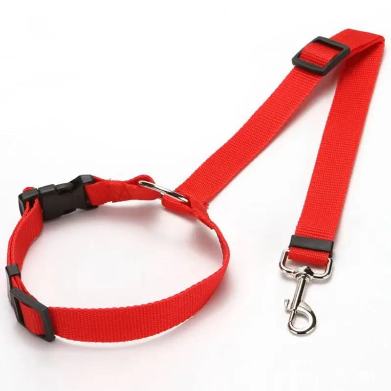 Ceinture de Sécurité Réglable pour Chien – Laisse de Voiture en Nylon