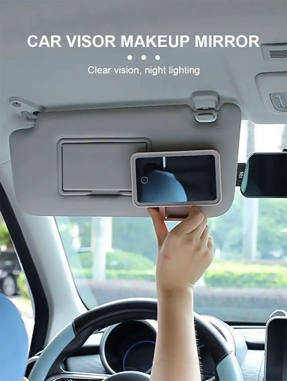 Miroir de Maquillage LED Rechargeable pour Voiture