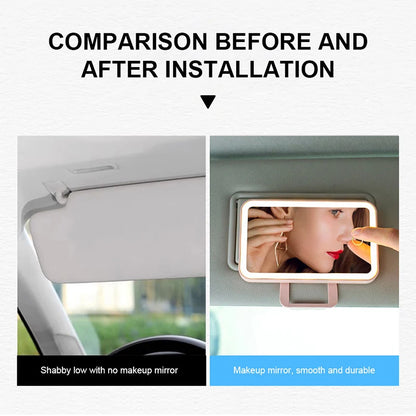 Miroir de Maquillage LED Rechargeable pour Voiture
