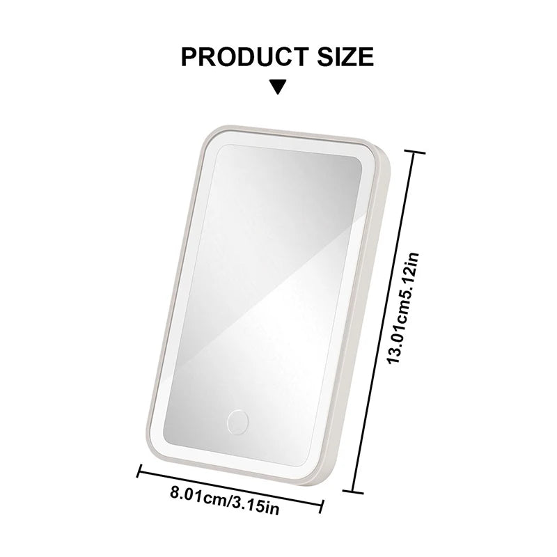 Miroir de Maquillage LED Rechargeable pour Voiture