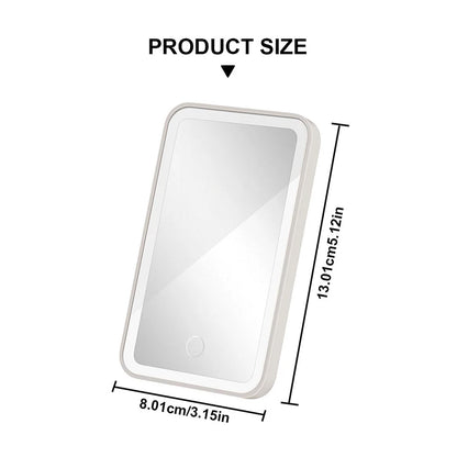Miroir de Maquillage LED Rechargeable pour Voiture