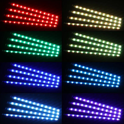 Lumière de Pied Ambiante Intérieure de Voiture – Néon LED RGB avec Télécommande