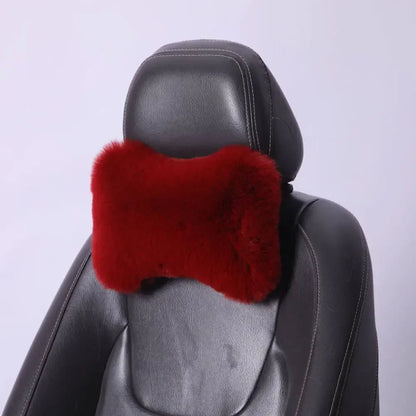 Oreiller en peluche pour siège de voiture