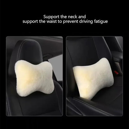 Oreiller en peluche pour siège de voiture